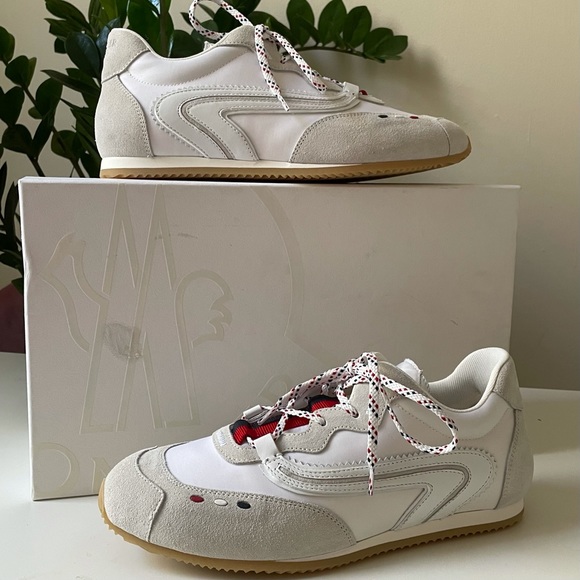 MONCLER GENIUS 2 LEATHER TRIMMED 1952 SEVENTY SNEAKERS - Picture 1 of 13